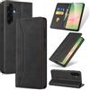 Phoona Cover per Samsung Galaxy A56 5G con 1 Vetro Temperato, Custodia Portafoglio Pelle PU Alta Qualità [Blocco Rfid][Antiurto][Magnetica][Porta Carte][Funzione Supporto] Libro Case Nero