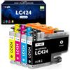 Meagiis LC424 Cartucce Compatibili con Brother LC-424 DCP-J1200W (4 Pezzi) | Compatibili con Brother DCP-J1200WE J1200W J1200WE DCPJ1200W DCPJ1200WE; 1 Nero, 1 Ciano, 1 Magenta, 1 Giallo; Con Smart Chip