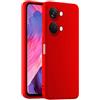 HULLIN Custodia per Telefono in Silicone Colorato, Adatta per OnePlus Nord 3 / OnePlus Ace 2V (6.74) - Rosso Cina