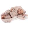 MUÑECAS ANTONIO JUAN S.L. Bambole Antonio Juan - Bambola Neonata Luna con Toquilla, 42 cm, corpo morbido, occhi chiusi, con accessori, colore: rosa