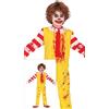 FIESTAS GUIRCA | Costume Burger Clown Bambino (3-4 anni) - Cravatta e Tuta - Costumi da Clown per Halloween, Carnevale e Feste in Maschera - Ideale per Bambini - Giallo e Rosso