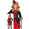 FIESTAS GUIRCA Costume elegante da vampiro per bambina - elegante abito da vampiro rosso e nero - costumi di Halloween per ragazze