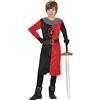 FIESTAS GUIRCA Costume da Cavaliere Medievale Rosso Bambino - Costume Guerriero Bambino Bambino 5-6 anni