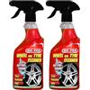 Ma-Fra Mafra, Pulitore Cerchi e Gomme, Deterge e Sgrassa gli Pneumatici delle Auto, Utilizzabile con Schiuma o Senza Schiuma, Formato 500ml (Confezione da 2)