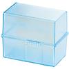 Han 977-64 - Schedario in polistirene semitrasparente, 12,1 x 10,1 x 7,4 cm, capacità di archiviazione max 300 schede formato A7, colore: Azzurro