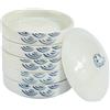 PH PandaHall - Set di tavolozze impilabili in ceramica a 5 strati, vassoio di miscelazione per pittura ad acquerello in porcellana, tavolozza per pittori, piatti rotondi con coperchio per pigmento