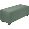 PiccoCasa Copripouf ad Alta Elasticità con Fondo Elastico, Coprisedile Morbido in Tessuto Jacquard a Piccoli Quadretti Rettangolare per Sgabello Contenitore Coprimobili Asparagus Large