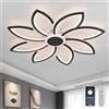 GWYAJTU Plafoniera Soffitto 90cm Con Telecomando APP, Lampada Da Soffitto LED Dimmerabile Con Funzione Di Memoria, Lampadario Floreale Da Camera Da Letto 72W Per Ufficio, Soggiorno