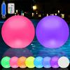 AVCXEC Solare Luce per Piscina Luce LED per Spa, 2PCS 34 cm Palla Luminosa da Esterno, 16 RGB Luce Galleggiante Piscina Luminoso, IP68 Impermeabile Luce per Piscina a LED Solare per Piscina Festa