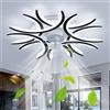 Fachae Ventola da Soffitto con Luce Telecomando Reversibile Dimmerabile
