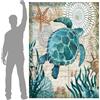 LXTOPN Turtle Motif - Telo mare in microfibra, extra grande, 200 x 145 cm, da spiaggia da donna, senza sabbia, asciugamano in microfibra