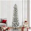 vidaXL Albero di Natale Artificiale con 150 LED e Neve Fioccata 120 cm vidaXL