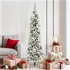 vidaXL Albero di Natale Artificiale con 150 LED e Neve Fioccata 120 cm vidaXL