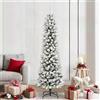 vidaXL Albero di Natale Artificiale con 150 LED e Neve Fioccata 120 cm vidaXL