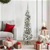 vidaXL Albero di Natale Artificiale con 150 LED e Neve Fioccata 120 cm vidaXL