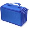 YFZYT Tela Astuccio Matite 72 Slot Multifunzione Ampia Capacità Porta Penne Matite da Colorare Custodia Organizzatore Borsa Cancelleria con Cerniera Interna Adolescenti Studenti Artisti-Blau#1