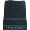 Trussardi Telo bagno, realizzato in spugna di cotone 100% da 450 gr/mq logata, misura 100x150 cm, art. Ribbon col. Black