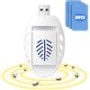 AOOWU Portatile Repellente per Insetti, 30 Pezzi Piastrine Antizanzare, USB Mosquito Killer Repeller, Elettrico per zanzare Sicurezza, Summer Sleep Repellente Fa Un'escursione All'aperto All'aperto