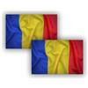 JYC CREATIVE Bandiera della Romania, bandiera 90 cm x 150 cm, bandiera grande con passante per albero e cordini, bandiera leggera, bandiera per sport, calcio, edifici (Romania 2 pezzi)