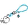 X AUTOHAUX Portachiavi per auto con strass blu