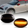 OZ-LAMPE Frecce Laterale a LED per BMW MINI Cooper R55 R56 R57 R58 R59 Roadster, Indicatori di Direzione Laterale a LED Canbus, Nero 2 Pezzi