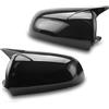 TECTICO Copri Specchietti Retrovisori - Calotte Specchietti Esterni Compatibile con A3/S3 8P (2005-2008), A4/S4 B6/B7 (8E/8H, 2002-2009), A6/S6 C6 4F (2006-2009), Nero Lucido, 1 paio