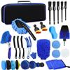 Yoodriy 31 Pezzi Kit Pulizia Auto, Kit Lavaggio Auto Completo, Set Detailing per Interni ed Esterni, con Spazzole, Spugne per Lucidatura, Panni in Microfibra e Borsa Portaoggetti