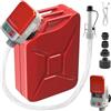 AMIPOW Pompa di Trasferimento del Carburante con Sensore di Arresto Automatico,Pompa Travaso Gasolio con 4 Dimensioni Adattatore Serbatoio,Pompa Travaso Liquidi Portata fino a 9 litri/minuto