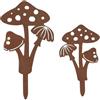 Maximex Stecche da Giardino Funghi, Set da 2, Decorazione da Esterno Resistente alle intemperie, Metallo con Patina Effetto ruggine, per Giardino, terrazza e Balcone, 20 x 35 cm