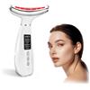 Focenat Massaggiatore Viso,Radiofrequenza Viso,Massaggiatore Antirughe,EMS Lifting,Dispositivo di Bellezza Antirughe,6 Modalità,7 Colori LED,Trattamento Caldo 45℃,per Collo e Viso