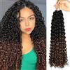 QUEENTAS 3 Pezzi Estensione Dei Capelli Intrecciati Primavera Trecce All'uncinetto Parrucche di Capelli Afro Crespi per Donne Nere 18 Pollici..…
