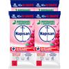 Napisan Salviette Igienizzanti Multisuperfici Fragranza Freschezza Floreale Rimuovono Germi e Batteri Biodegradabili Compostabili Versatili per Pulizia Quotidiana - 4 Confezioni da 50 Salviette