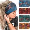 Kavya Fascia Capelli Donna, 4 Pezzi Elastico Bandana Elegante Accessori Sportiva Yoga Donna Boho Fasce Elastiche Multicolore
