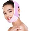 Makloee Maschera a V per sollevamento del mento doppio, riutilizzabile, per donne e uomini, sottogola a forma di V per sollevamento della mascella, riduzione del doppio mento per dormire, anti-cedimenti e