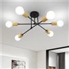 Comely Plafoniera Vintage E27, 6 Luci Lampadario Sputnik Industriale