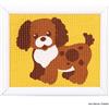 VERVACO Set Ricamo Punto Croce Kit Ricamo Principianti Un Cagnolino Educativo attività Creative ca. 16 x 12,5 cm Canovaccio per Punto Croce Prestampato Set Fai da Te Passatempi Creativi