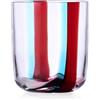 Ichendorf Milano Tumbler, Bordeaux e Turchese U, Collezione Gesti, 35 cl, Vetro Soffiato a Bocca, Rifinito a Mano