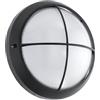 Eglo LED lampada da soffitto esterna Siones 1, lampada da soffitto per esterni, applique in pressofusione di alluminio nera, vetro strutturato bianco, luce calda per esterni, IP44