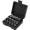 Bixury 14 Pezzi Chiavi a Bussola E-Torx a Stella Set di Bussole Profilo Di Bussole a Stella E-TORX 1/4 3/8 1/2 E4 E5 E6 E7 E8 E10 E11 E12 E14 E16 E18 E20 E22 E24 con Custodia Nera