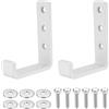 SiGuLiKeJi 2 Pz Ganci da Parete per Garage, Ganci Muro per Appendere, Porta Bici da Muro, Gancio da Muro da Garage a J per Impieghi Gravosi, Ganci da Muro per Appendere Garage Porta Attrezzi da Parete(Bianco)