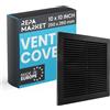 Repa Market 250 x 250 mm (dimensioni esterne), coperture quadrate nere per prese d'aria - prese d'aria in plastica - copertura per griglia con rete in nylon - griglie di ventilazione a soffitto HVAC