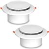 Aygrochy Bianco 100mm Valvola a disco ABS X2, Griglia di ventilazione a parete regolabile e rinforzata, copertura di scarico per aspiratore, ventilatore tubolare, camera da letto, bagno