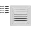 DEMLOU - Griglia di Ventilazione Quadrata in Alluminio Verniciato RAL 9016 - Rete Protettiva Antinsetti - Presa d'Aria Interna ed Esterna - 12,5 x 12,5 cm - Colore Bianco.