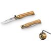 Old Bear Coltello Old Bear linea classica manico in legno olivo, lama in acciaio inox (misura S - art. 9307/17_LU OBB)