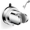 HMCEY Supporto per Soffione Doccia con Ventosa,Supporto Doccino Senza Forare,Porta Doccino Muro Universale,Porta Soffione Doccia Regolabile,Shower Head Holder per Fissare e Regolare - Argento