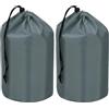 PATIKIL Sacco per Riporre 2 Pezzi 13 x 25 cm Impermeabile Sacco da Esterno Portatile A Cordone Sacco Polvere Leggero per Sacco A Pelo da Campeggio Escursionismo Viaggio Grigio Scuro