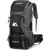 Ezmina Zaino da trekking impermeabile 50 l, per campeggio, escursionismo, viaggio, arrampicata, viaggi, alpinismo, sci, sport all'aria