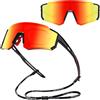 FGen Les Lunettes de Cyclisme Polarisées Homme Lunette de Tir VTT Course Conduite Ski Pêche Protection UV400 Box