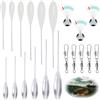 Fhioevt 20 Pezzi Pesca Trota Lago Kit 6 Bombarda Semi Affondante 6 Galleggianti da Pesca (6g 8g 10g 12g 15g 20g) con 5 Girelle da Pesca e 3 Stopper Pesca di Silicone (S) Fishing Sbirolino Set