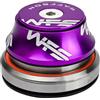 WFS HY877 - Set di sterzo conico integrato per tubi sterzo conici, in lega di alluminio CNC, senza filettatura, cuscinetti sigillati per mountain bike, bici da città, bici da strada, MTB e BMX, viola